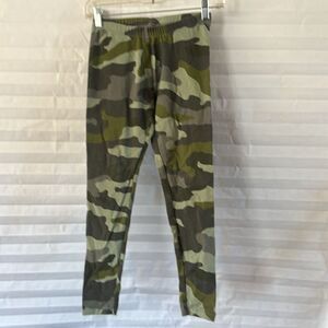 Cat & Jack Girls Green Camo Print Leggings Size XL Stretchy Activewear